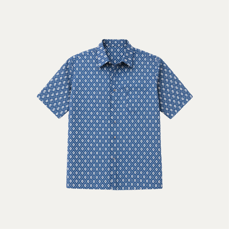 Estu Blue Pattern Shirt